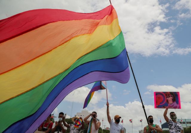 People march for LGBTQ+ rights, in Santo Domingo